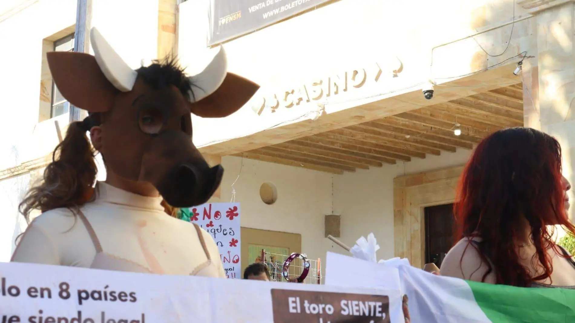 Manifestación antitaurina